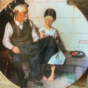 Norman Rockwell "A Button for Gramps" From Gentle Memories